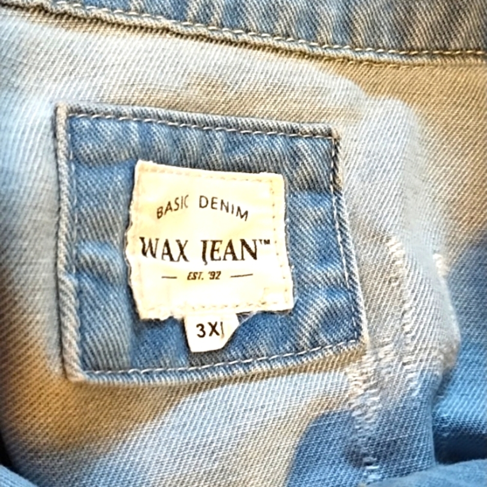 Distressed Denim Jacket (3X) - Picture 2 of 14